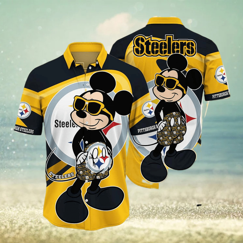 Pittsburgh Steelers Hawaiian Shirt Mickey 3D All Over Printed For Best s  Ever - Limotees