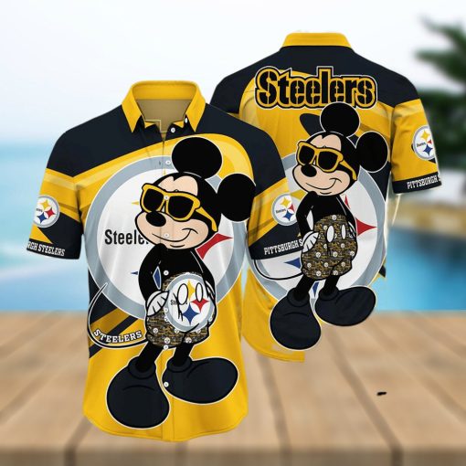 Pittsburgh Steelers Hawaiian Shirt  Mickey 3D All Over Printed For Best s Ever