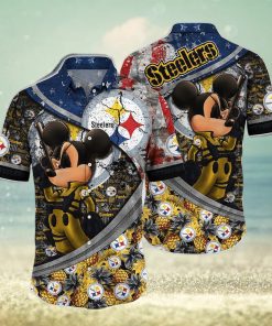 Pittsburgh Steelers Hawaiian Shirt Mickey Graphic