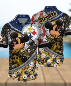 Pittsburgh Steelers Hawaiian Shirt Mickey Graphic