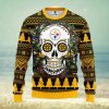 Vancouver Canucks Skull Flower Ugly Christmas Ugly Sweater