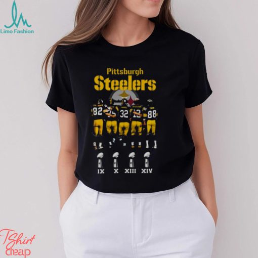 Pittsburgh Steelers Stallworth Greene Harris Bradshaw Swann Signatures 2023 Shirt