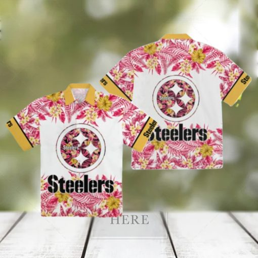 Pittsburgh Steelers Tropical Floral Hawaiian Shirt