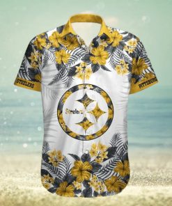 Pittsburgh Steelers Tropical Hawaiian Shirt And Shorts Summer Beach Set