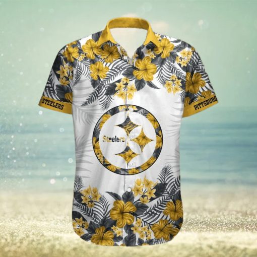 Pittsburgh Steelers Tropical Hawaiian Shirt And Shorts Summer Beach Set