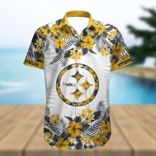 Pittsburgh Steelers Tropical Hawaiian Shirt And Shorts Summer Beach Set