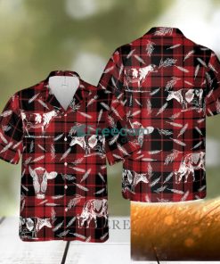 Plaid Pattern Holstein All Over Printed 3D Hawaiian Shirt