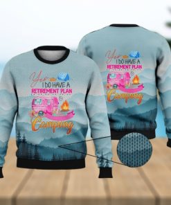 Plan Camping Mountainous Full Print 3D Ugly Sweater Christmas Gift Sweater