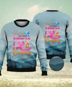 Plan Camping Mountainous Full Print 3D Ugly Sweater Christmas Gift Sweater