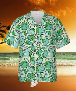 Pokemon Cute Bulbasaur Pattern Beach Lover 3D Hawaiian Shirt