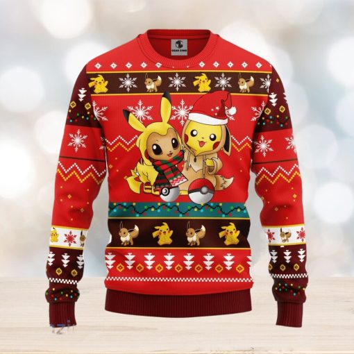 Pokemon Cute Noel Mc Ugly Christmas Sweater Red 1 Amazing Gift Men And Women Christmas Gift