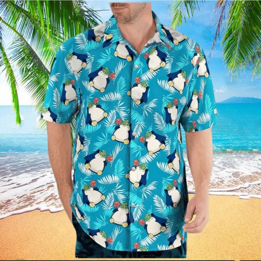 Pokemon Hawaiian Shirts Snorlax Hawaiian Shirt And Shorts NEW Mens Pokưmon Button Up Hawaiian Shirt