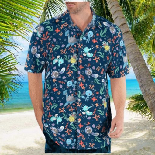 Pokemon Water Type Ocean Pattern Hawaiian Shirt