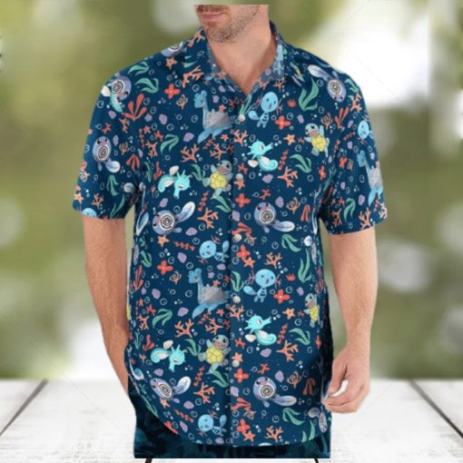 Pokemon Water Type Ocean Pattern Hawaiian Shirt