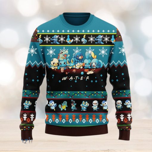 Pokemon Water Ugly Christmas Sweater Anime Men And Women Christmas Gift