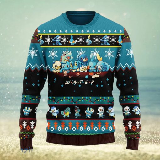 Pokemon Water Ugly Christmas Sweater Anime Men And Women Christmas Gift