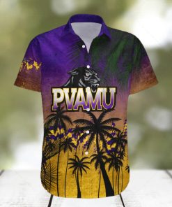 Prairie View A M Panthers 3D Hawaiian Shirt Coconut Tree Tropical Grunge NCAA Summer Beach hawaiian shirt