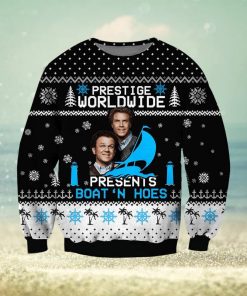 Prestige Worldwide Presents Boat’N Hoes Ugly Knitted Whiskey Christmas 3D Sweater For Men And Women