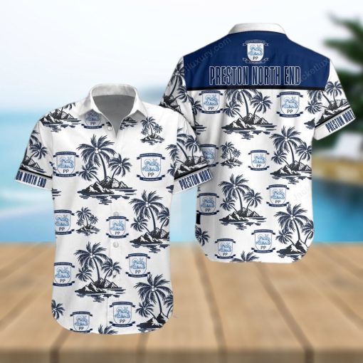 Preston North End F C Button Up Shirt Hawaiian Shirt