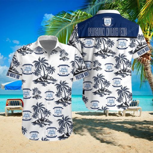 Preston North End F C Button Up Shirt Hawaiian Shirt