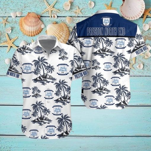 Preston North End F C Button Up Shirt Hawaiian Shirt