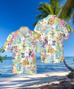 Printerval Lilo Stitch Mickey and Friends Hawaiian Shirt