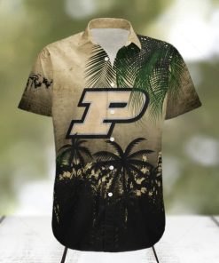 Purdue Boilermakers 3D Hawaiian Shirt Coconut Tree Tropical Grunge NCAA Summer Beach hawaiian shirt