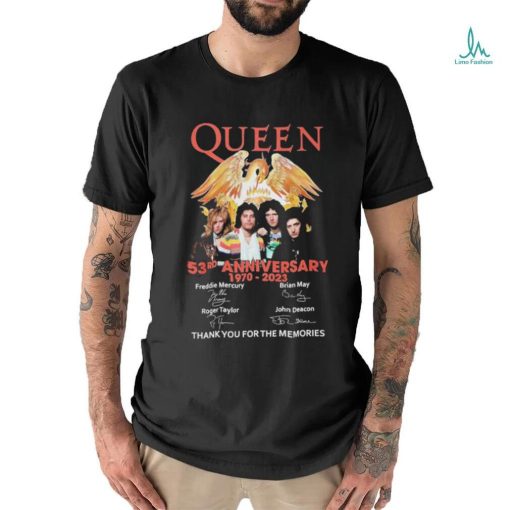 Queen 53Rd Anniversary 1970 2023 Thank You for the memories signatures shirt