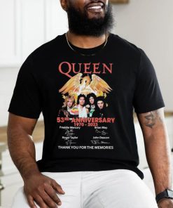 Queen 53Rd Anniversary 1970 2023 Thank You for the memories signatures shirt