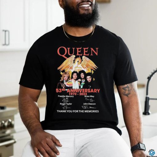 Queen 53Rd Anniversary 1970 2023 Thank You for the memories signatures shirt