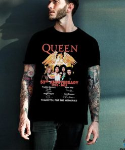Queen 53Rd Anniversary 1970 2023 Thank You for the memories signatures shirt