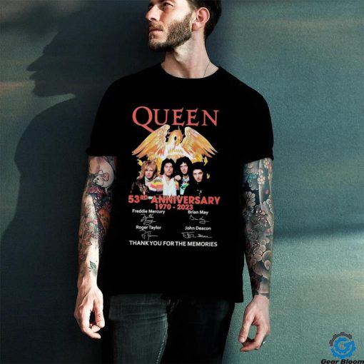 Queen 53Rd Anniversary 1970 2023 Thank You for the memories signatures shirt
