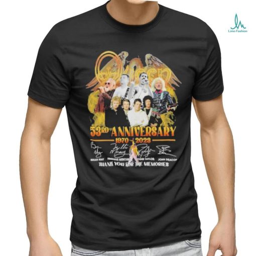 Queen Band 53rd Anniversary 1970 2023 Memories Signatures Shirt