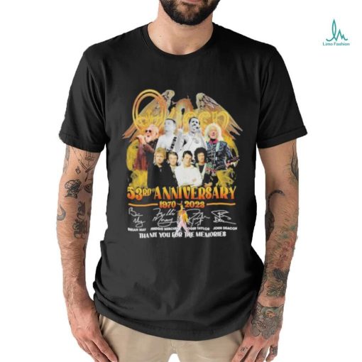 Queen Band 53rd Anniversary 1970 2023 Memories Signatures Shirt