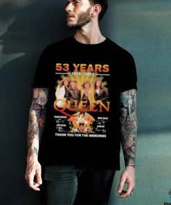 Queen band 53 years 1970 2023 thank you for the memories shirt