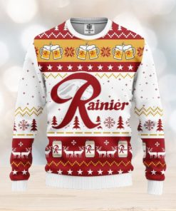 Rainier Beer Merry Xmas Gifts AOP Print Christmas Ugly Sweater For Men Women