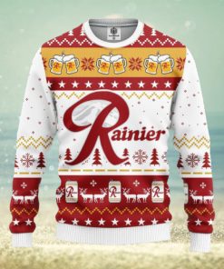 Rainier Beer Merry Xmas Gifts AOP Print Christmas Ugly Sweater For Men Women