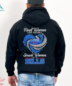 Real Women Love Football Smart Women Love The Bills Diamond logo design T shirt