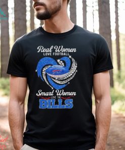 Real Women Love Football Smart Women Love The Bills Diamond logo design T shirt