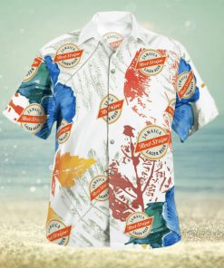 Red Stripe Beer Hawaiian Shirt Summer Gift