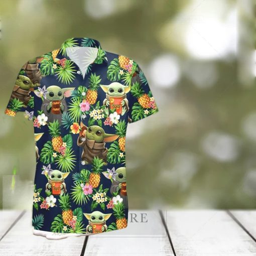 Reese’s Baby Yoda Tropical Flowery Hawaiian Shirt And Shorts Gift Hawaiian Tropical Beach