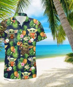 Reese’s Baby Yoda Tropical Flowery Hawaiian Shirt And Shorts Gift Hawaiian Tropical Beach