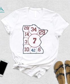 Retired Numbers Various Colors Minnesota Baseball T shirts