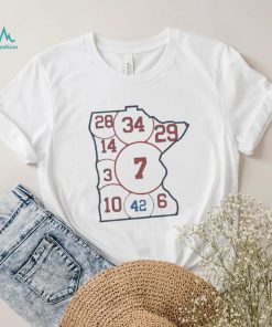 Retired Numbers Various Colors Minnesota Baseball T shirts