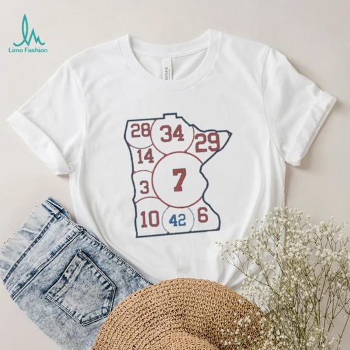 Retired Numbers Various Colors Minnesota Baseball T shirts