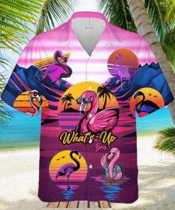 Retro Flamingo What’s Up Bro Tropical Hawaiian Shirt Summer Gift For Men And Women D0ELFsyuq