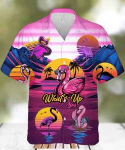 Retro Flamingo What’s Up Bro Tropical Hawaiian Shirt Summer Gift For Men And Women D0ELFsyuq