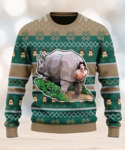 Rhino Giving Birth Ugly Christmas Sweater Christmas Gift For Men And Women