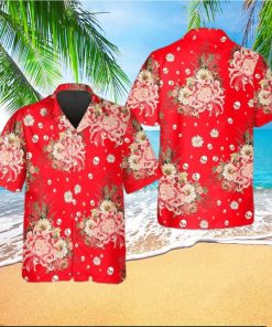 Rose Flower Skull Hawaiian Shirt This Trends Summer Beach hawaiian shirt