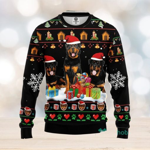 Rottweiler 2 Ugly Christmas Sweater Amazing Gift Men And Women Christmas Gift